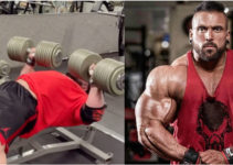 Luke Sandoe lifts 220 lbs dumbell press