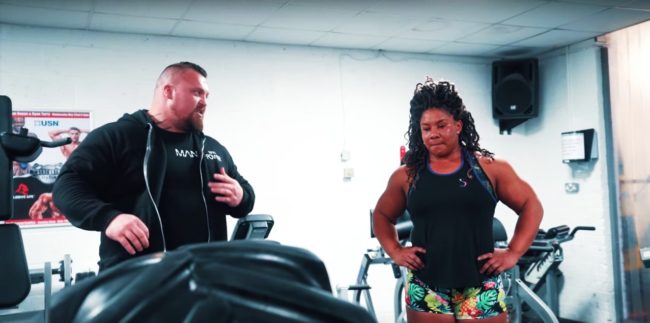 Eddie Hall Coaches Andrea Thompson